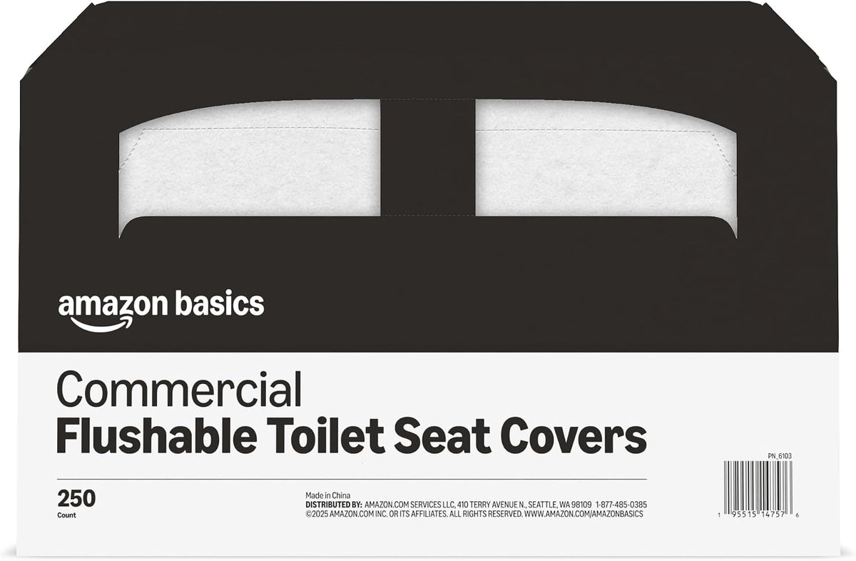 Amazon Basics Disposable Toilet Seat Covers, 4 Packs of 250 Count