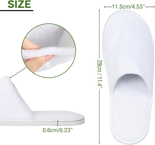 10 Pairs Disposable Guest Slippers, One Size Slippers