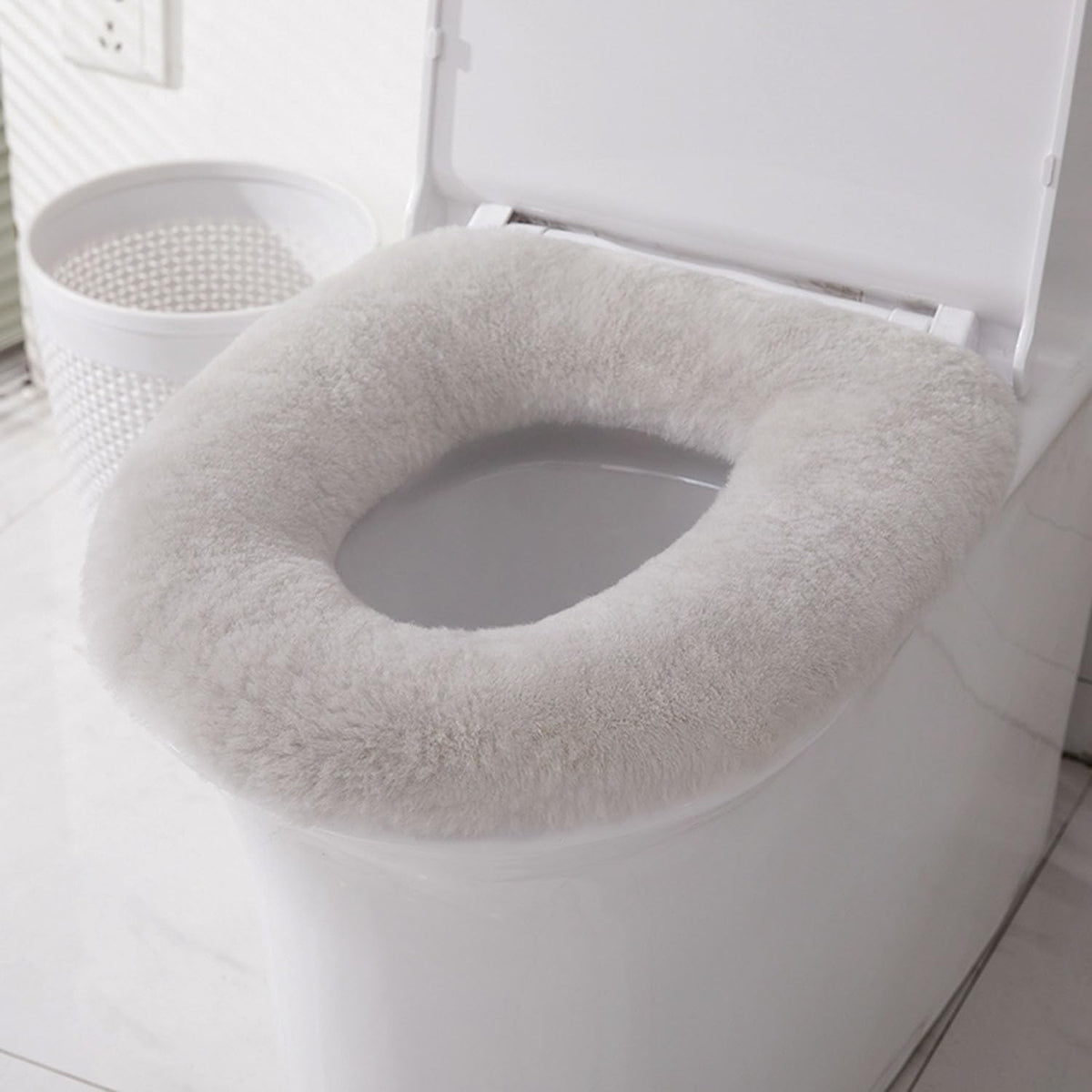 U&M 100% Pure Wool Toilet Seat Cushion Soft Warm