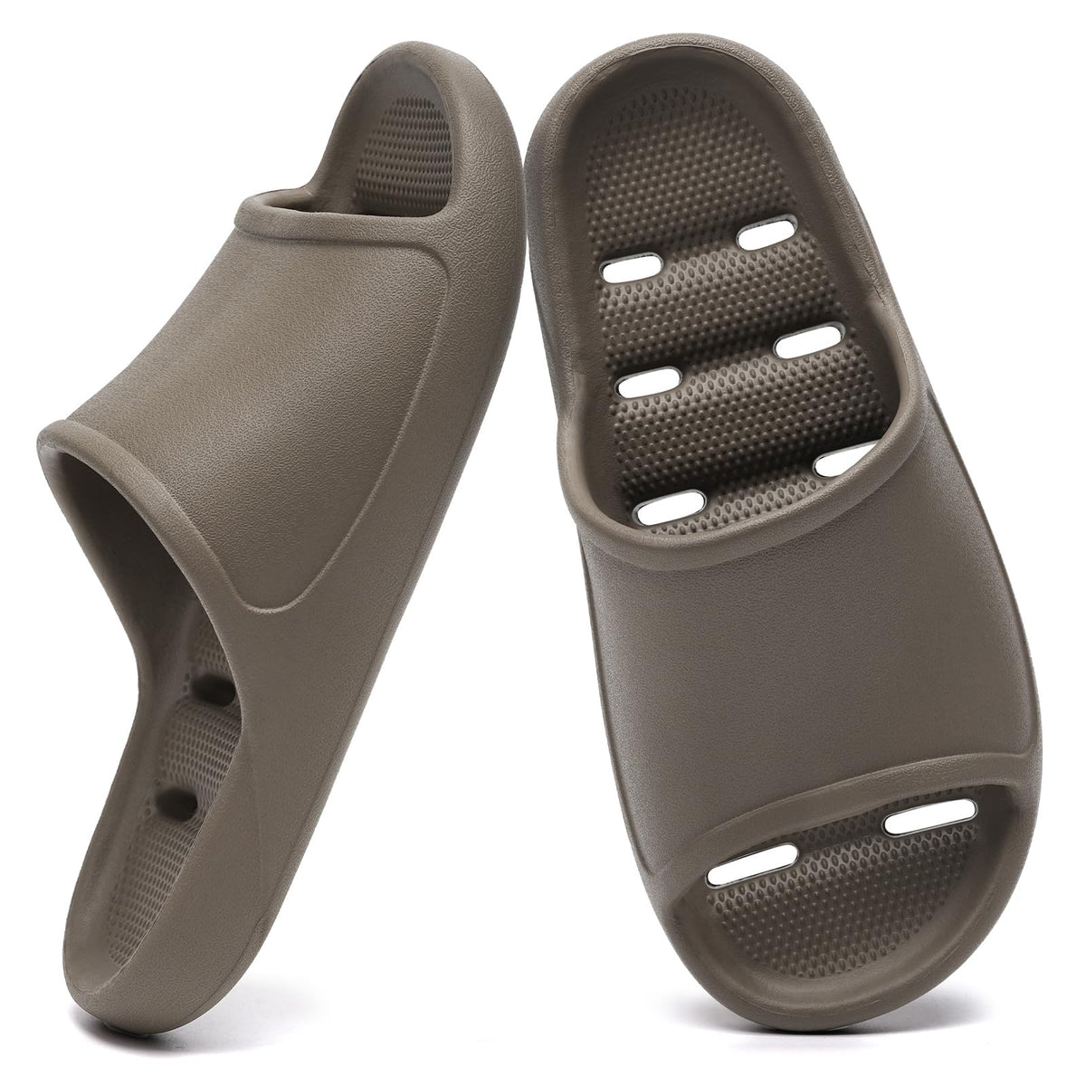 Unisex Arch Support Shower Shoes with Drain Holes Slides