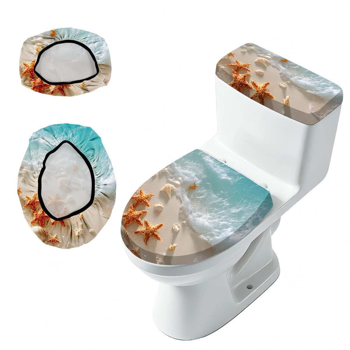 2 Piece Toilet Seat Cover Set with Tank Cover for Bathroom Decor
