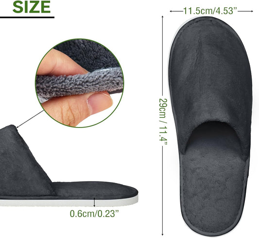 10 Pairs Disposable Guest Slippers, One Size Slippers