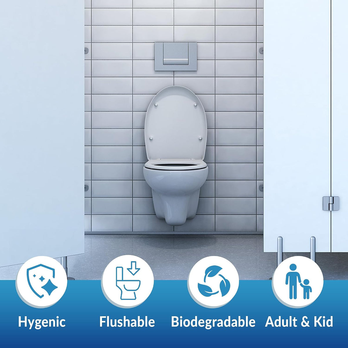 Reli. Toilet Seat Covers (1250 Pcs, 5 Packs of 250) Flushable
