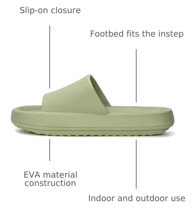 Happy Lily Shower Shoes Men & Women Non Slip, Supper Soft Open Toe House Slippers Shower Sandals, Bedroom Slippers for Women and Men