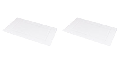 Amazon Basics Premium 100% Cotton Absorbent Soft Bath Mat, Machine Washable, 684 GSM, 20" x 30", White, Hotel Spa Bathmats, 6-Pack (Previously AmazonCommercial)