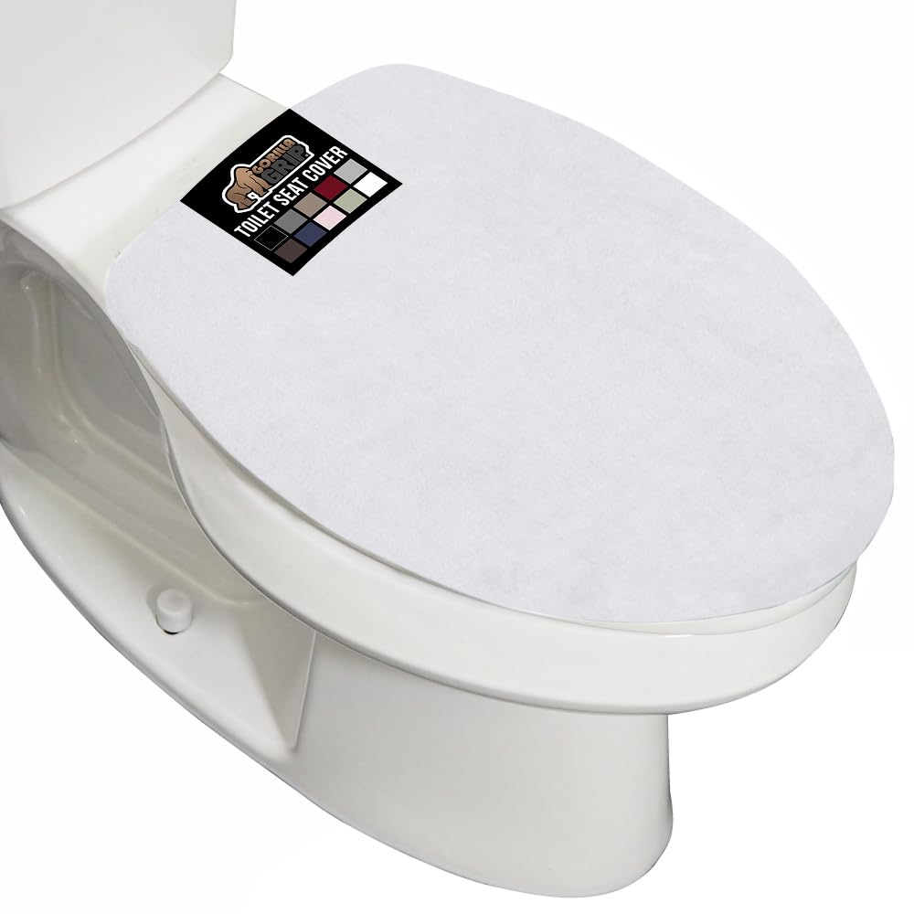 GORILLA GRIP Soft Chenille Toilet Lid Seat Cover, 19.5x18.5 Hunter Green