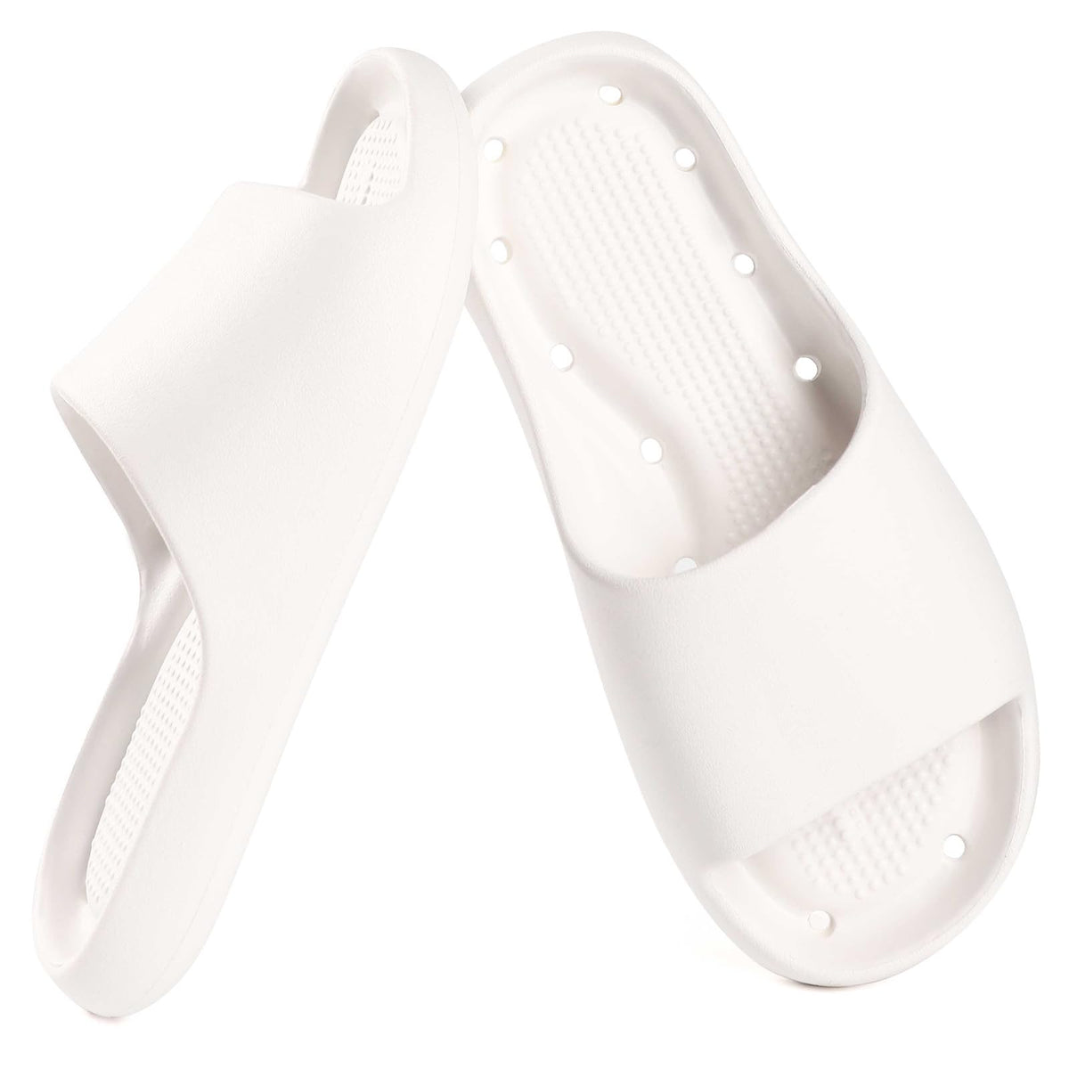 Unisex Arch Support Shower Shoes with Drain Holes Slides
