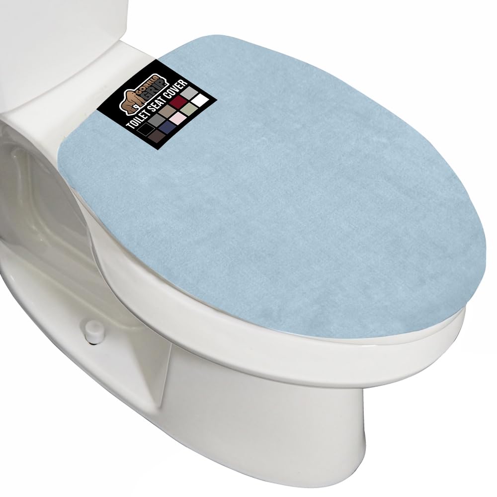 GORILLA GRIP Thick Memory Foam Toilet Lid Seat Cover, 19.5x18.5 Grey