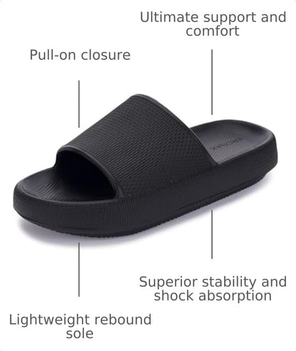 BRONAX Cushioned Thick Sole Pillow Slippers for Women and Men Y10