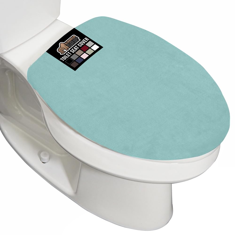 GORILLA GRIP Thick Memory Foam Toilet Lid Seat Cover, 19.5x18.5 Grey
