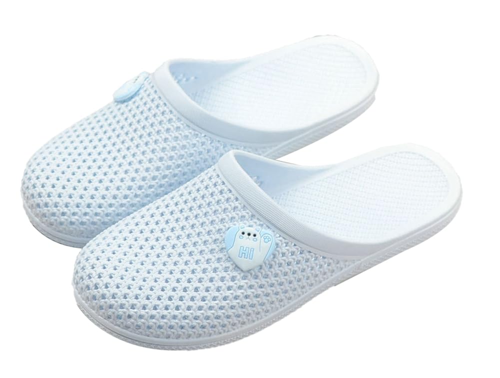 Caistre Bath Slippers with Holes Women Lightweight Slide Sandals Indoor Outdoor Bath Slippers Non Slip House Shoes Pool Beach