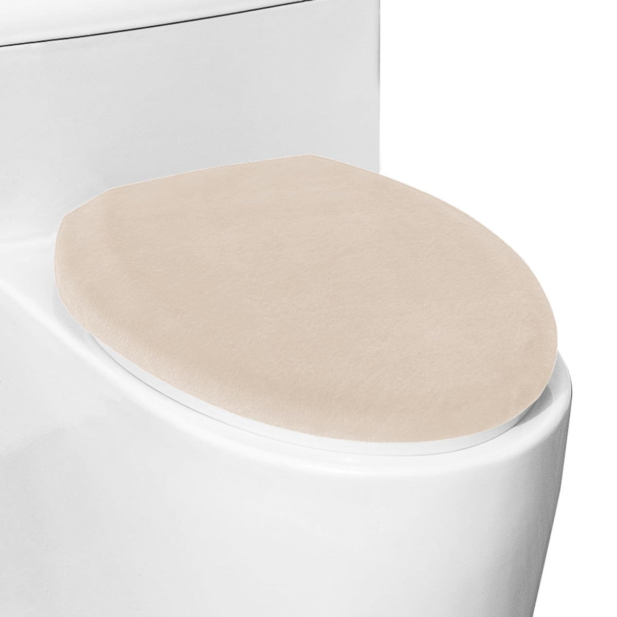 Comfortable Soft Plush Toilet Lid Cover for Bathroom, Machine Washable Toilet Seat Covers, Fits Most Round Elongated and Oblong Lids, Easy Installation& Cleaning (Pink)