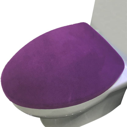 Madeals Microfiber Toilet Lid Cover Soft and Absorbent, Comfortable Bathroom Toilet Lid Cover Seat Fits Most Size Toilet Lids for Teal