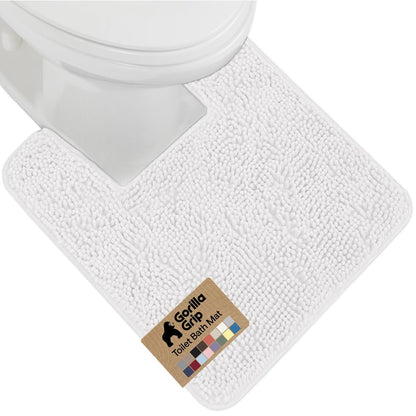 GORILLA GRIP Bath Rug Mat for Bathroom, Absorbent Chenille 24x17 Sage Green