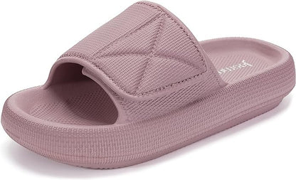 Joomra Slides for Women and Men Adjustable Pillow Slippers Diabetic Sandals