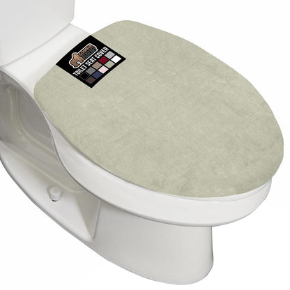 GORILLA GRIP Thick Memory Foam Toilet Lid Seat Cover, 19.5x18.5 Grey
