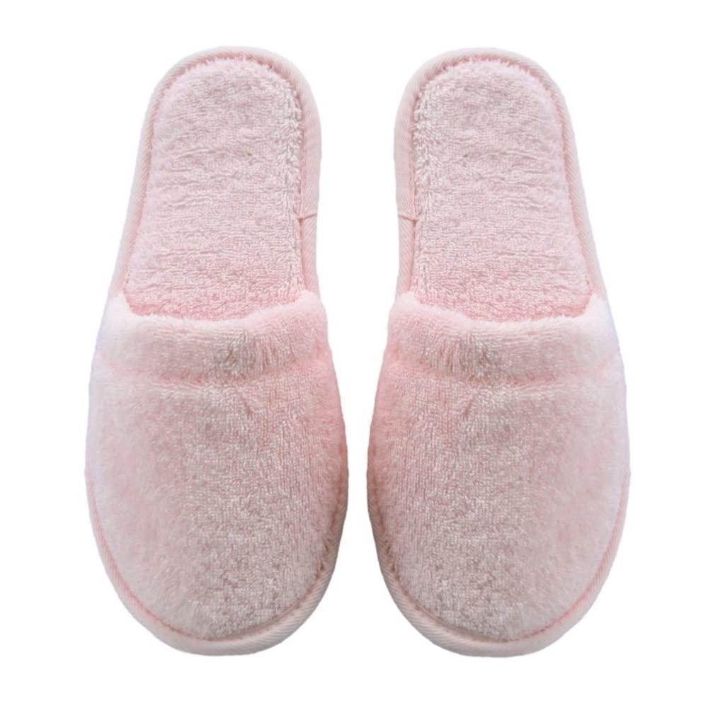 Arus Womens Turkish Terry Cotton Cloth Bath Spa Slippers, Plum, 6-9.5