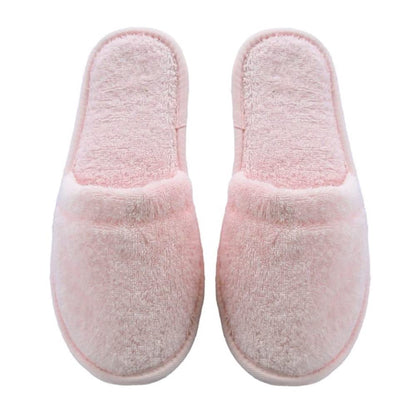 Arus Womens Turkish Terry Cotton Cloth Bath Spa Slippers, White, 6-9.5