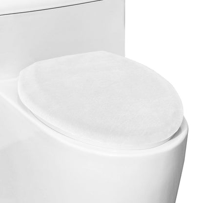 Comfortable Soft Plush Toilet Lid Cover for Bathroom, Machine Washable Toilet Seat Covers, Fits Most Round Elongated and Oblong Lids, Easy Installation& Cleaning (Pink)