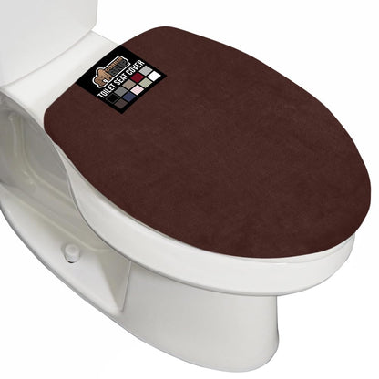 GORILLA GRIP Soft Chenille Toilet Lid Seat Cover, 19.5x18.5 Gray