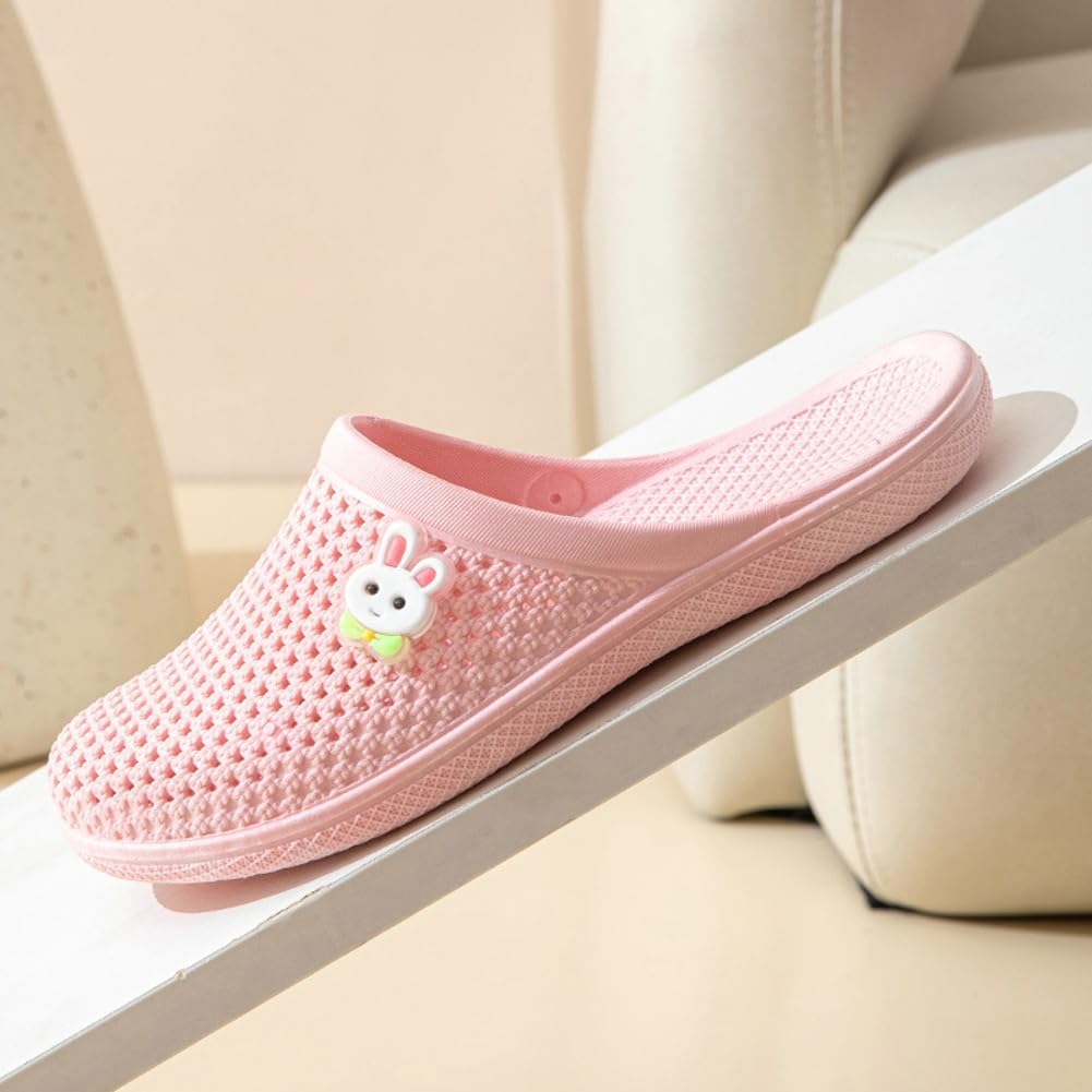 Caistre Bath Slippers with Holes Women Lightweight Slide Sandals Indoor Outdoor Bath Slippers Non Slip House Shoes Pool Beach