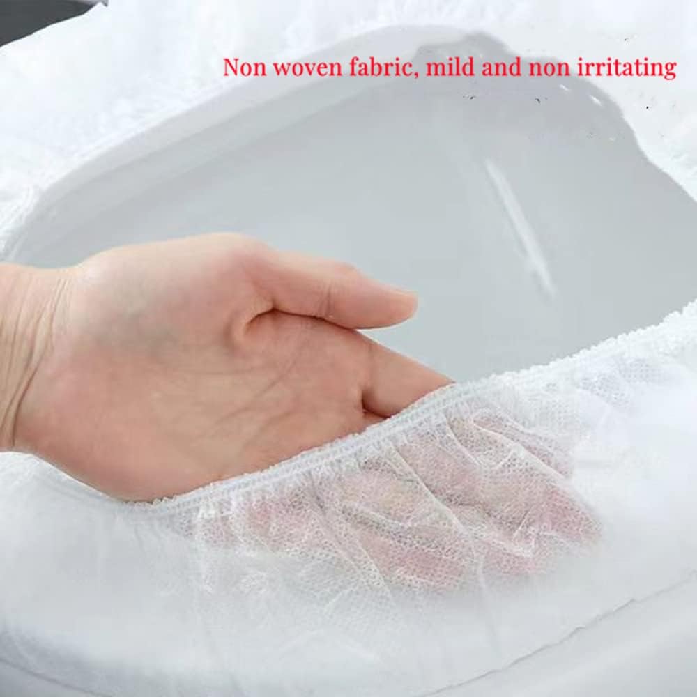 Disposable Non-woven Toilet Pad Water Proof Toilet Cover Portable Travel Hotel Toilet Seat Cover 11 Pieces Thickened Version (white)