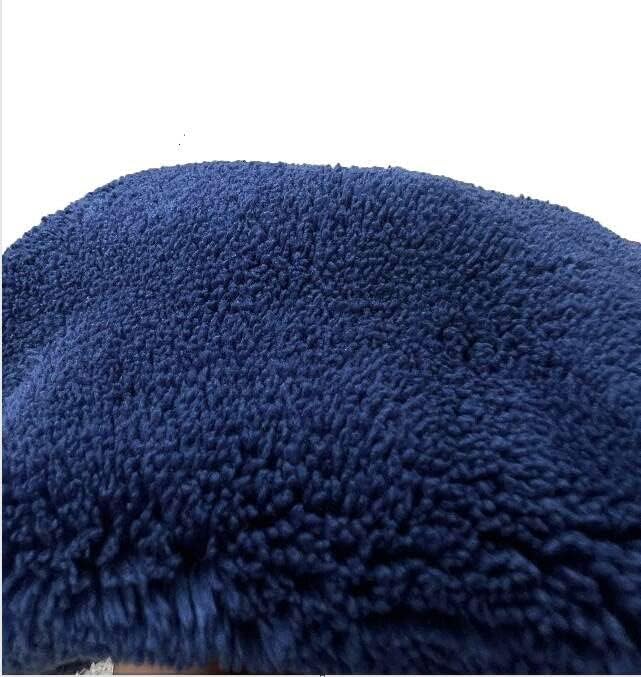 Madeals Microfiber Toilet Lid Cover Soft and Absorbent, Comfortable Bathroom Microfiber Toilet Lid Cover Seat Fits Most Size Toilet Lids for Navy Blue