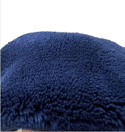 Madeals Microfiber Toilet Lid Cover Soft and Absorbent, Comfortable Bathroom Microfiber Toilet Lid Cover Seat Fits Most Size Toilet Lids for Navy Blue