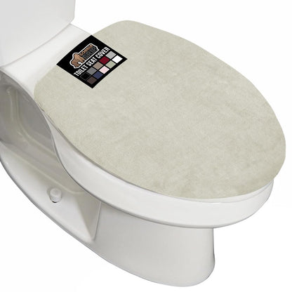 GORILLA GRIP Thick Memory Foam Toilet Lid Seat Cover, 19.5x18.5 Grey