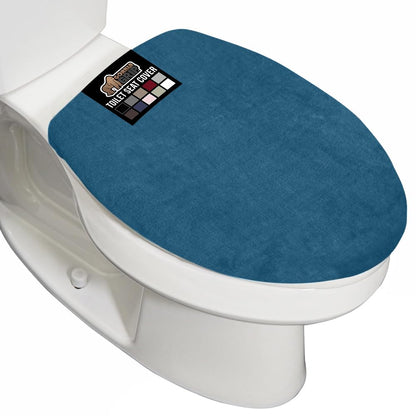 GORILLA GRIP Soft Chenille Toilet Lid Seat Cover, 19.5x18.5 Gray