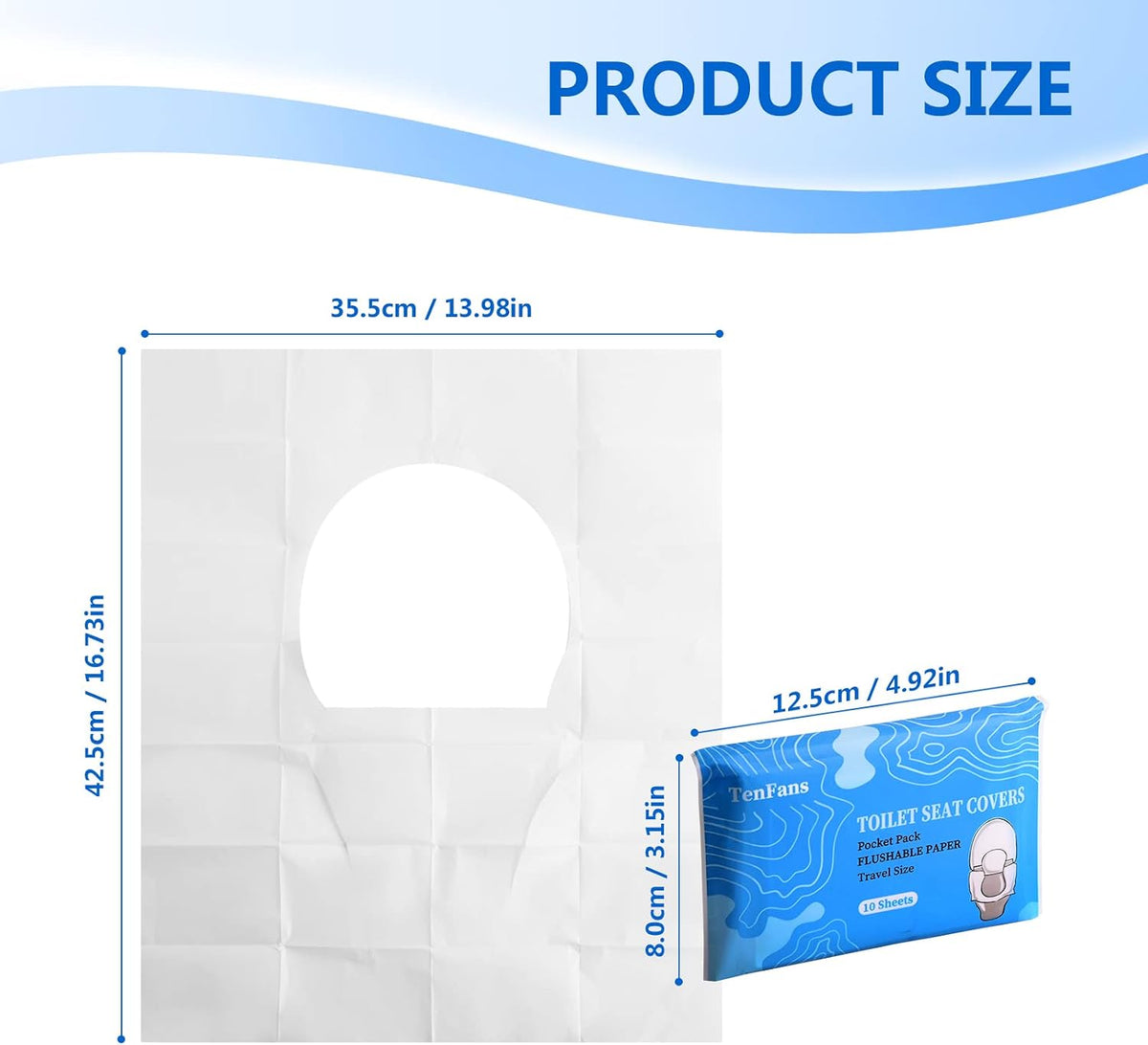 Toilet Seat Covers 60 Pack, Flushable Water Soluble, Biodegradable