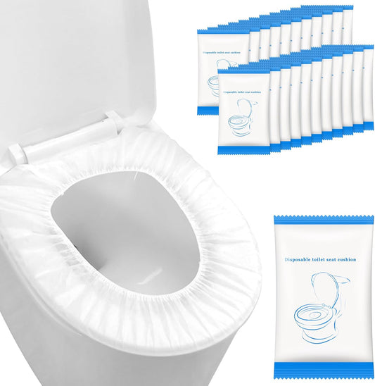 20 Pack Disposable Toilet Seat Covers for Travel Public Toilet Hospital,Portable Waterproof (Individual Package)