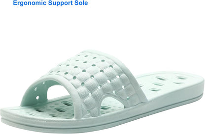 COZYAREA Shower Shoes Quick Dry Non-Slip Bathroom Slippers for Men Women Dorm Home Slides