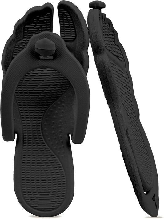 ZOORON Flip Flops for Women Men Travel Slippers Shower Shoes Foldable Bathroom Camp Beach Sandals Lightweight Non-Slip Quick Dry