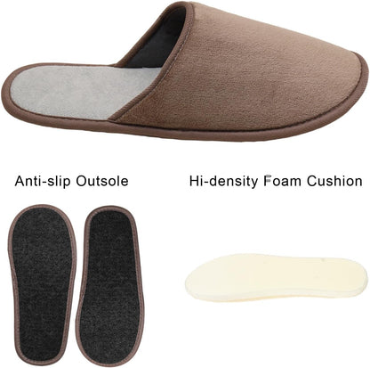 murmur Women Men House Ultrathin Soft-lightweight Slient Quite Sole Non-slip Indoor Bedroom Bath Barefoot Slip on Non Disposable Washable Spa Slippers Shoes for Home Travel Guest Unisex