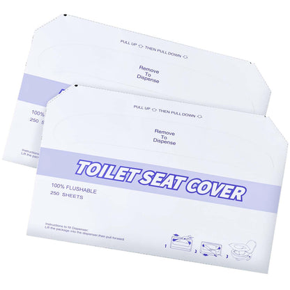 KISEER 4 Pack (1000 Pieces) Disposable Toilet Seat Covers Flushable Paper Toilet Seat Cover for Bathroom, Hotels, Travel, Kids or Adults