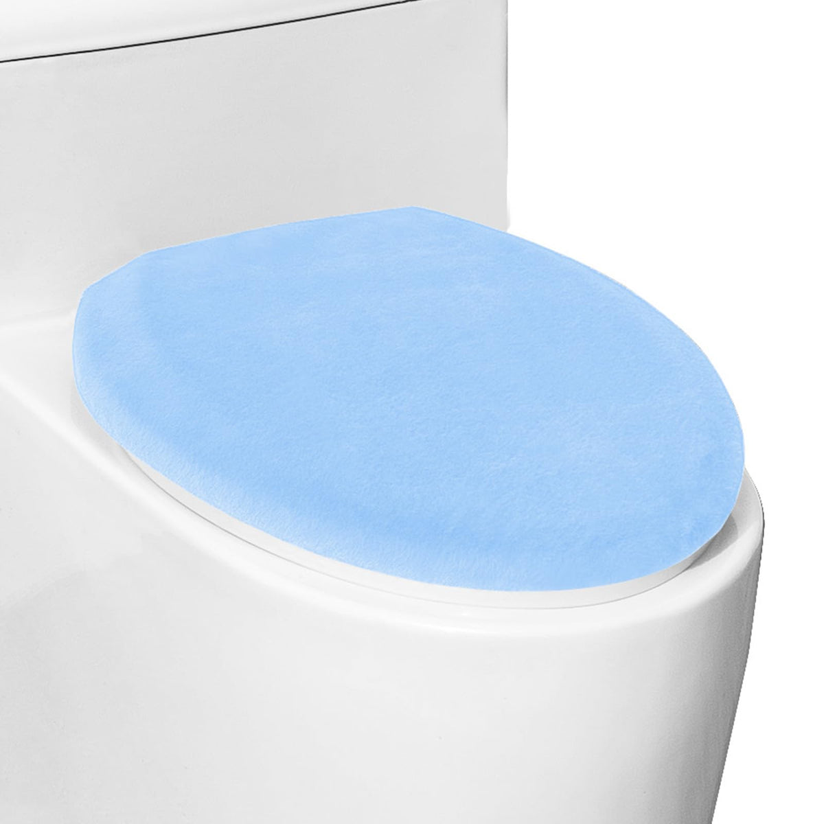 Comfortable Soft Plush Toilet Lid Cover for Bathroom, Machine Washable Toilet Seat Covers, Fits Most Round Elongated and Oblong Lids, Easy Installation& Cleaning (Pink)