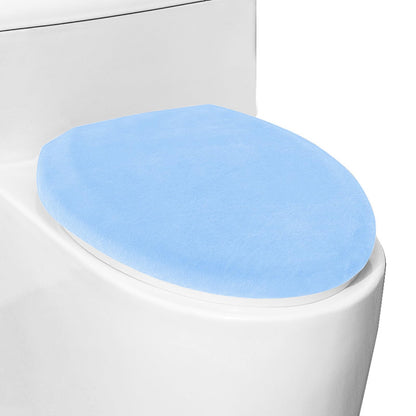 Comfortable Soft Plush Toilet Lid Cover for Bathroom, Machine Washable Toilet Seat Covers, Fits Most Round Elongated and Oblong Lids, Easy Installation& Cleaning (Pink)