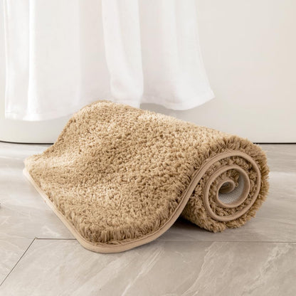 MIULEE Teal Bathroom Rugs Soft Small Microfiber Bath Mat 16x24 Inch