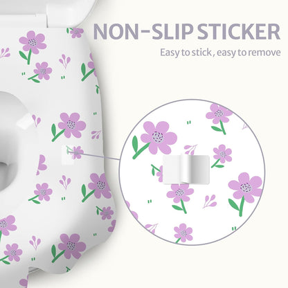 Blissful Diary 30 Pcs Toilet Seat Covers Disposable for Toddlers & Adults, Extra Large Waterproof, Portable Package for Travel, Kids Potty Training(Purple Flowers)