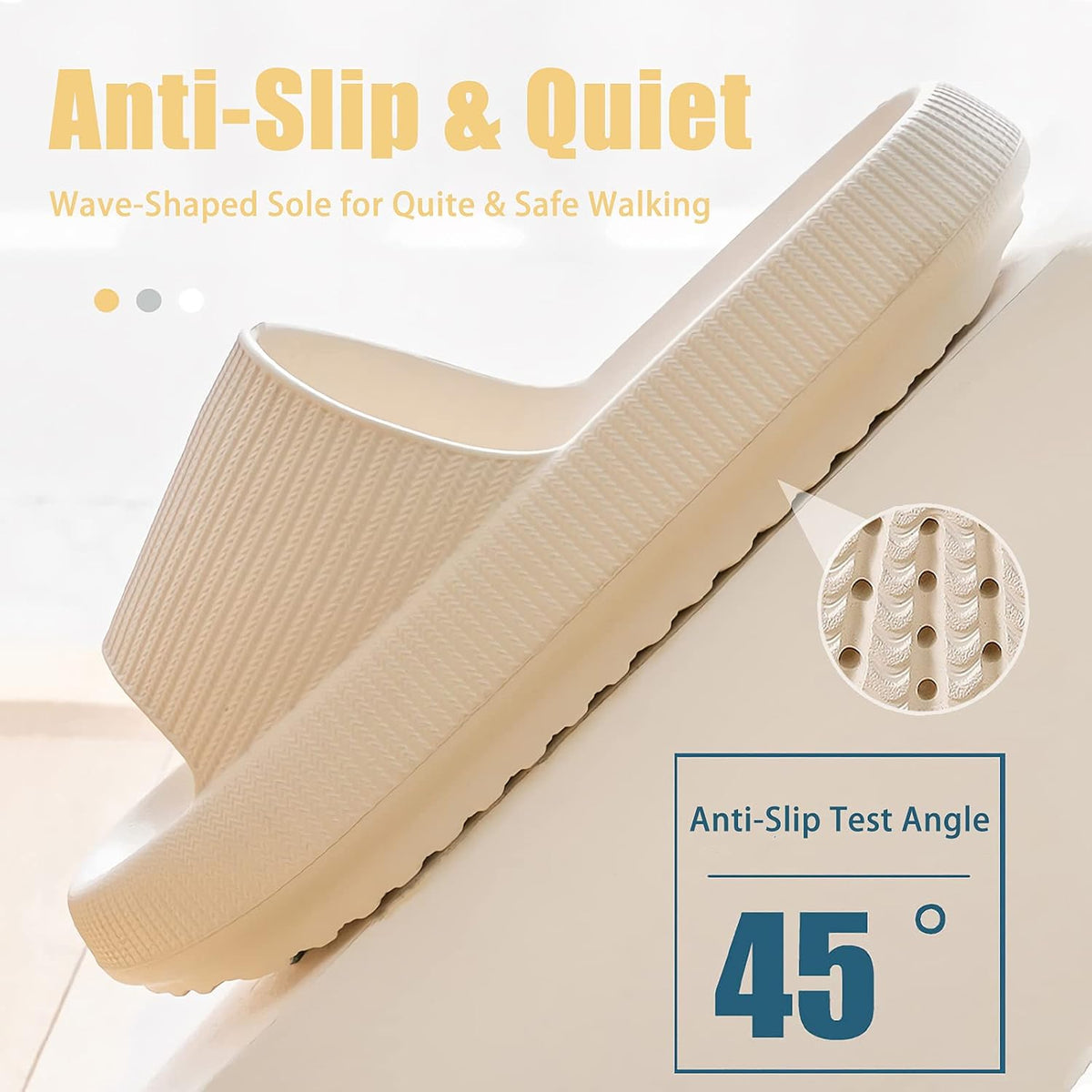 rosyclo Cloud Slippers for Women and Men Cushioned Thick Sole Slide Sandals