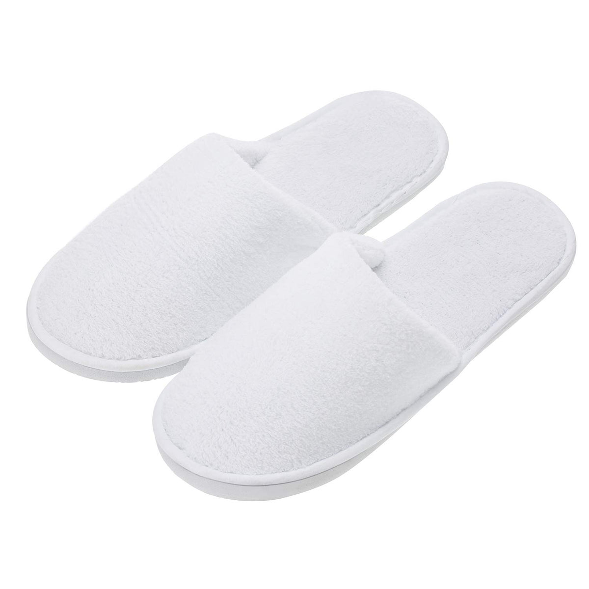 AhfuLife Spa Slippers 5 Pairs of Hotel Slippers, Disposable Closed-Toe Slippers for Guest, House Slippers Non-slip Unisex for Wedding, Party, Travel, Bedroom