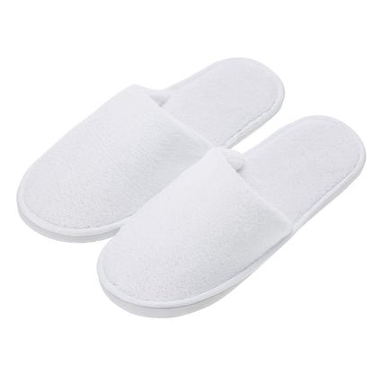 AhfuLife Spa Slippers 5 Pairs of Hotel Slippers, Disposable Closed-Toe Slippers for Guest, House Slippers Non-slip Unisex for Wedding, Party, Travel, Bedroom