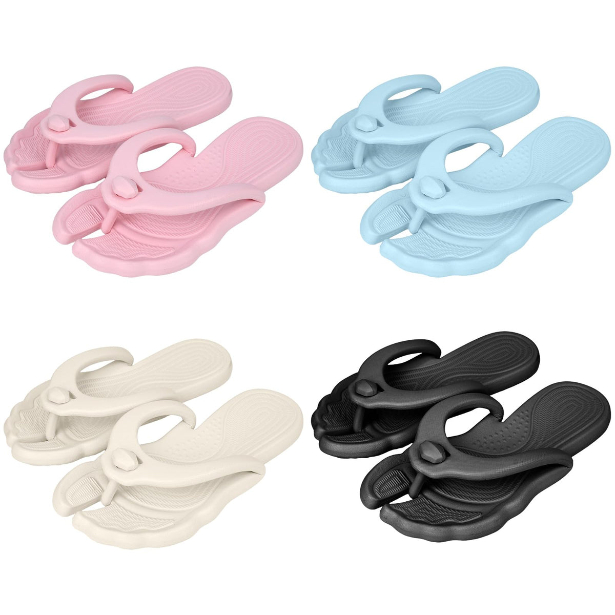 ZOORON Flip Flops for Women Men Travel Slippers Shower Shoes Foldable Bathroom Camp Beach Sandals Lightweight Non-Slip Quick Dry