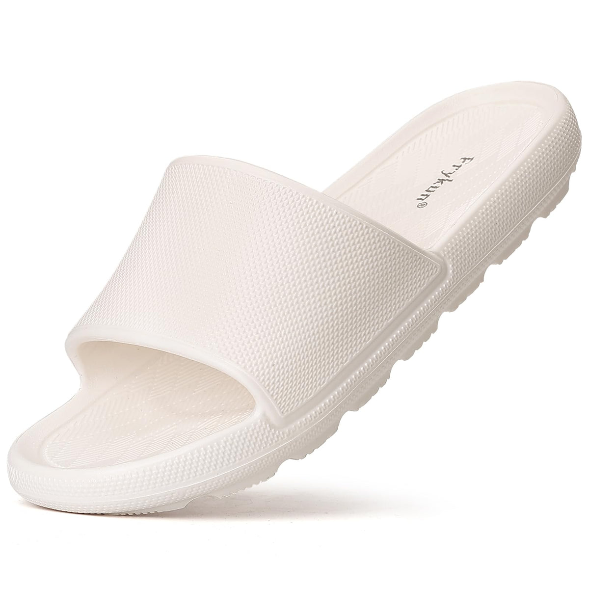 Frykun Shower Slides for Men and Women,Non-slip Sandals with Arch Support