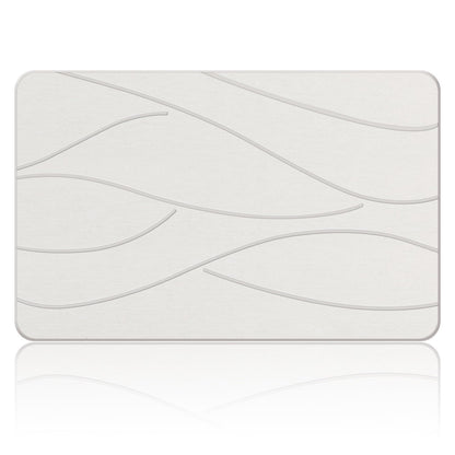VEELOIM Stone Bath Mat, Diatomaceous Earth Shower Mat for Bathroom Grey