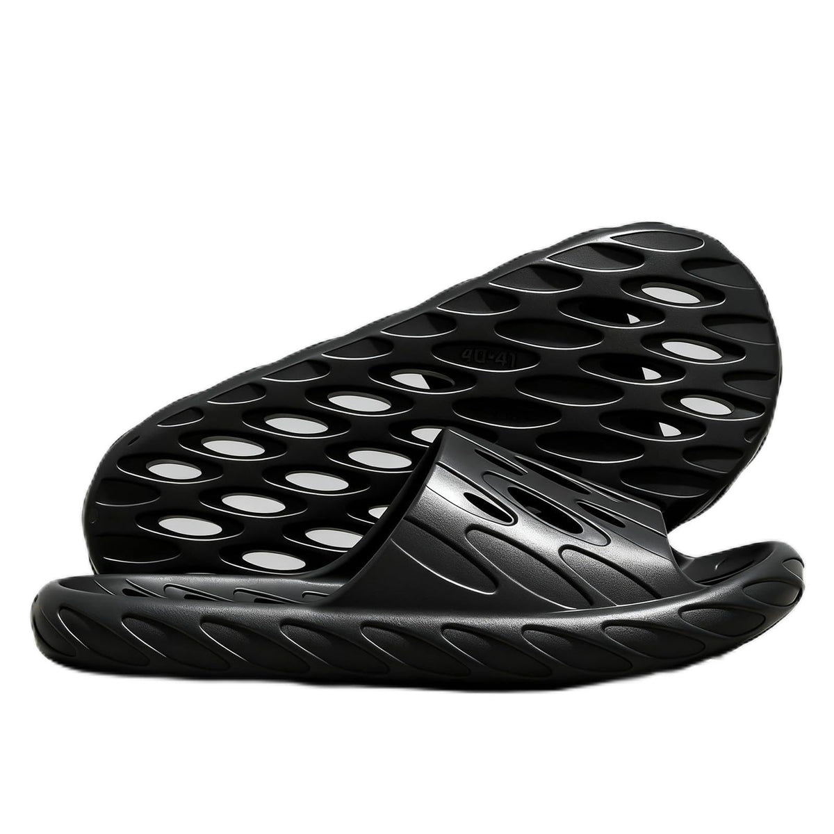 Mens Shower Shoes,Quick Dry Slides for Men Pool Slipper with Drain Holes