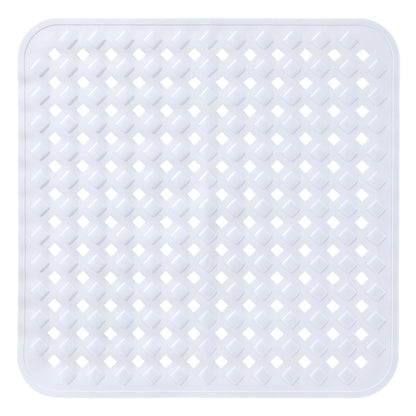 Yimobra Bathtub Mat Non Slip, 35"X16" Shower Mat with Strong Suction Cups & Drain Holes, Long Anti Slip Bath Tub Mat for Inside Shower, Machine Washable Fast Drying, Bathroom Essentials, Clear Blue
