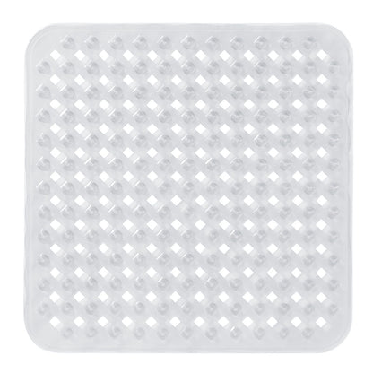 Yimobra Bathtub Mat Non Slip, 35"X16" Shower Mat with Strong Suction Cups & Drain Holes, Long Anti Slip Bath Tub Mat for Inside Shower, Machine Washable Fast Drying, Bathroom Essentials, Clear Blue