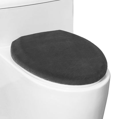Comfortable Soft Plush Toilet Lid Cover for Bathroom, Machine Washable Toilet Seat Covers, Fits Most Round Elongated and Oblong Lids, Easy Installation& Cleaning (Pink)